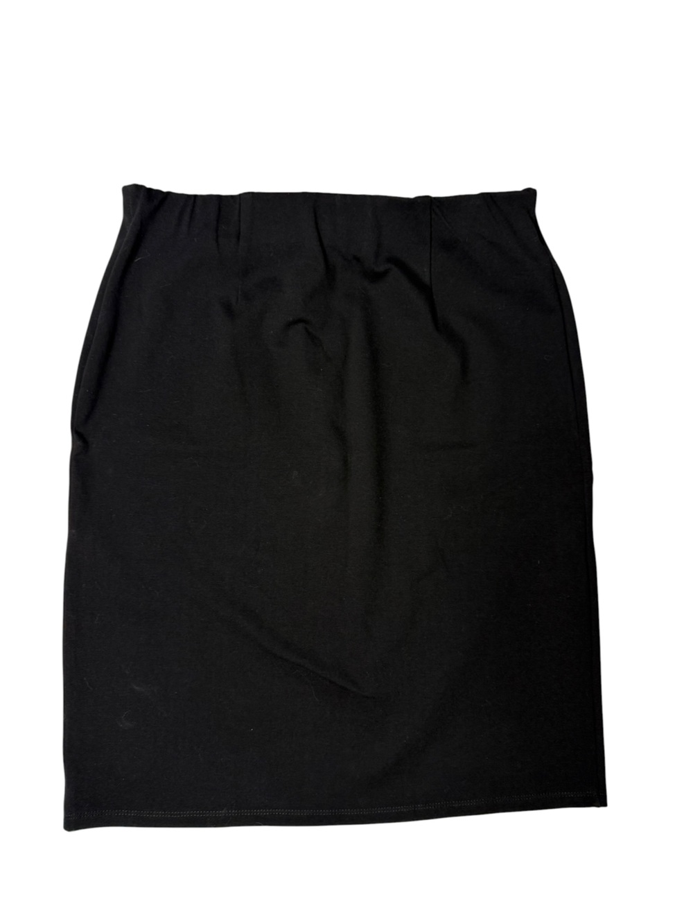 Slinky Brand 1X Black Stretch Pencil Skirt Pull On Career Midi